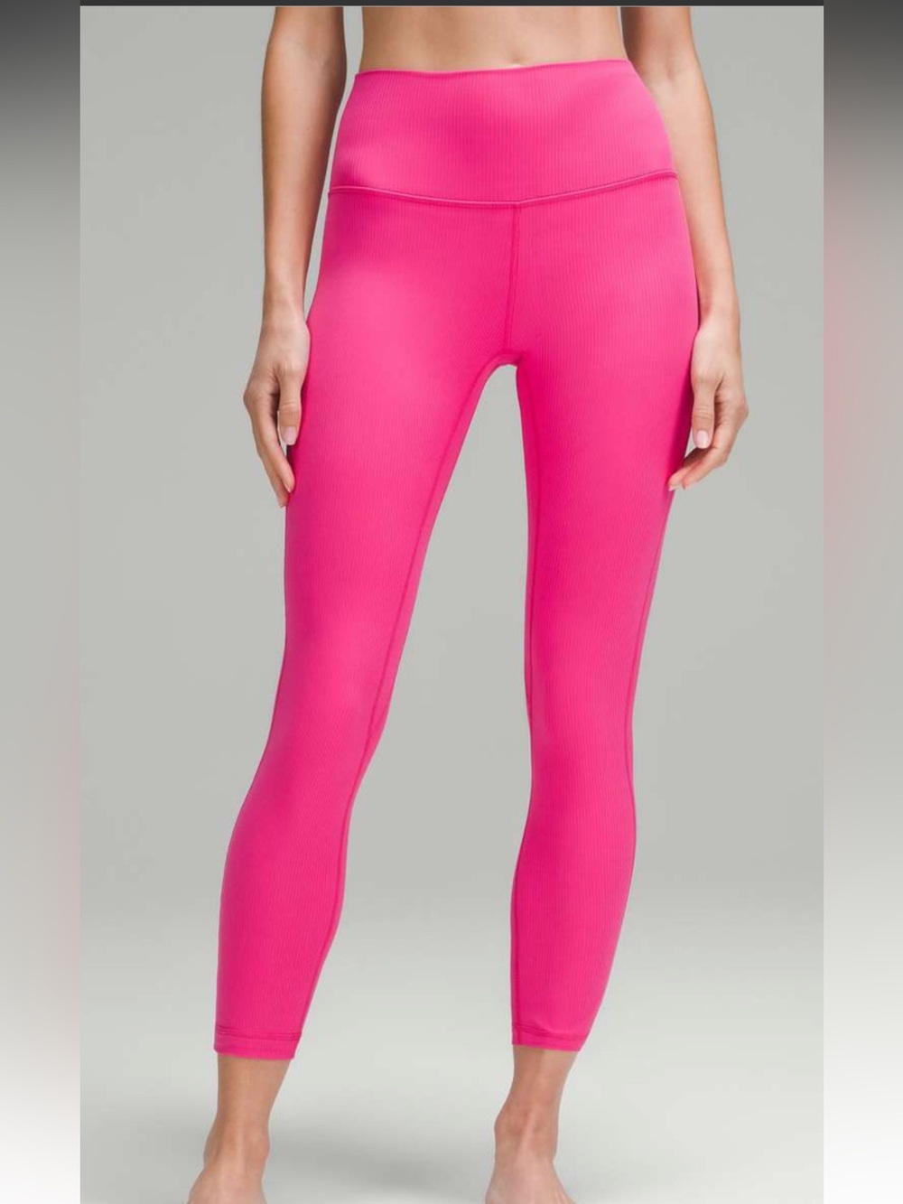Lululemon Align Ribbed High-Rise Pant 25" Sonic Pink Sz 10